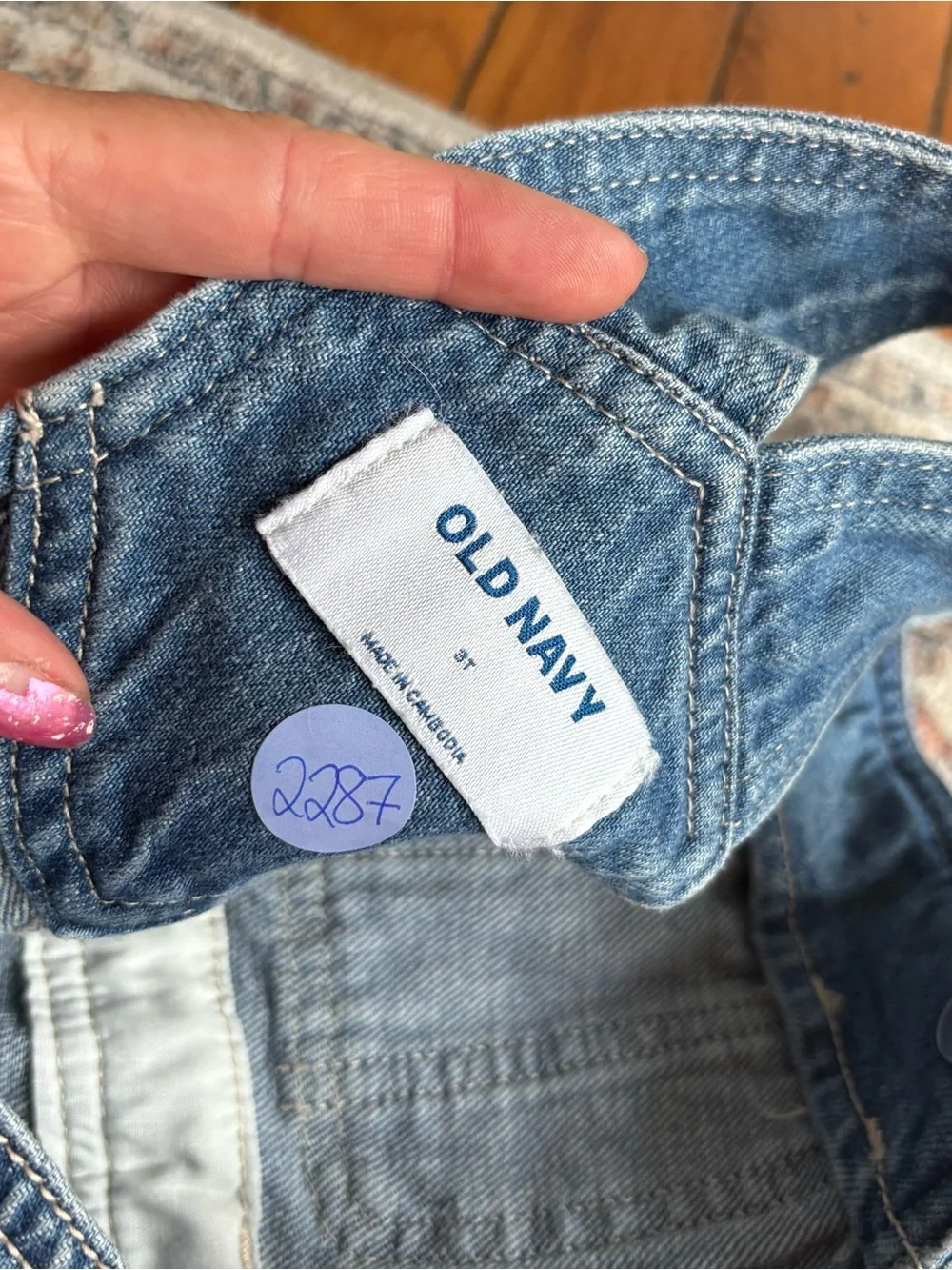 3T Girls Dungarees Old Navy Classic Blue Denim Shorts Overalls